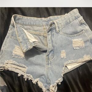 Stylish Light Blue Denim Women Shorts